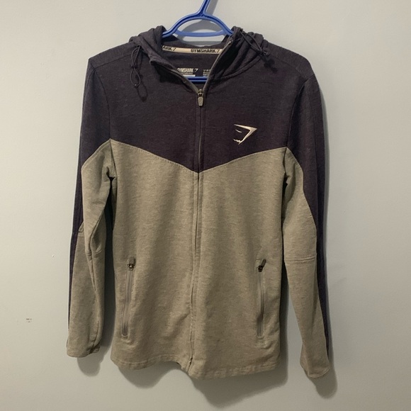 🌻 Gymshark large grey zip up hoodie - Picture 1 of 4